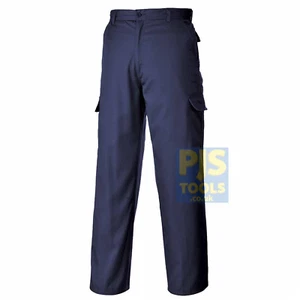 Portwest C701 combat trousers navy or black cargo work pockets * Free postage * - Picture 1 of 7