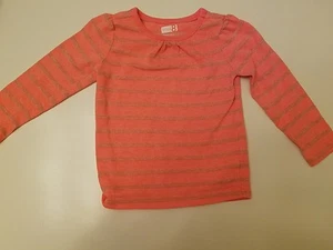 Crazy 8 Girls 18 to 24 month Orange Stripe Long Sleeve Shirt - Picture 1 of 3
