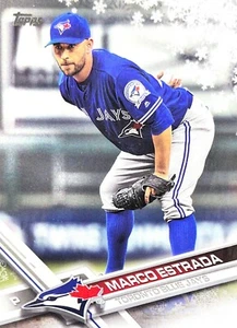 2017 Topps Walmart Holiday Snowflake #117 Marco Estrada - Toronto Baseballkarte - Bild 1 von 2