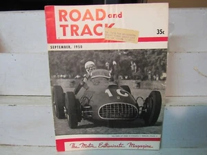ROAD &TRACK Magazine Sept 1950: LeMANS, ALLARD J-2, FIAT 1400, VANDERBUILT CUP - Picture 1 of 2