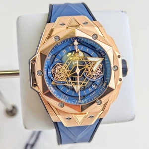 Hublot Big Bang Sang Bleu II King Rose Gold Blue 418.0X.5108.RX Chronograph 45mm - Picture 1 of 12