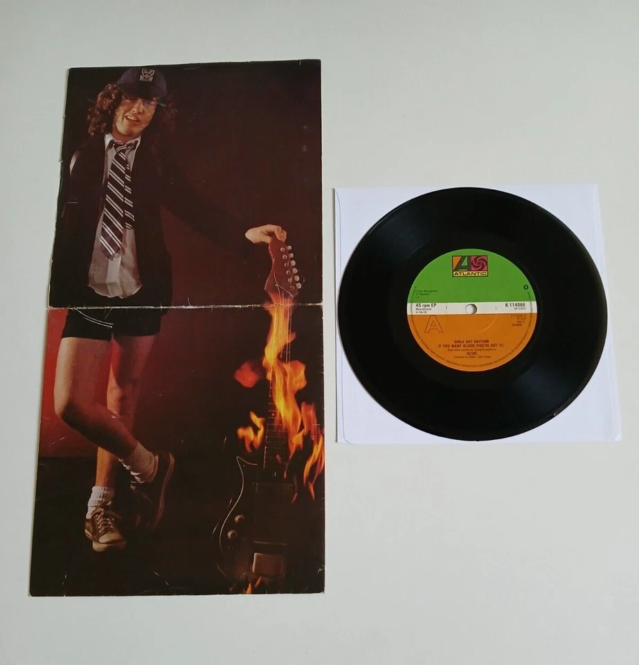 AC/DC GIRLS GOT RHYTHM GATEFOLD VINYL 7" SINGLE ATLANTIC UK 1979 DISC NEAR MINT - Image 1 of 2