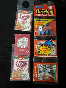 MLB BASEBALL LOT - 1990,1991,1992 Sealed Inserts and Donruss HOF Rack Pack - Picture 1 of 4