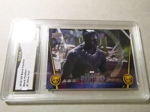 BLACK PANTHER 2018 UPPER DECK BLACK PANTHER SILVER FOIL # 7 GRADED 10 L@@@K - Picture 1 of 2
