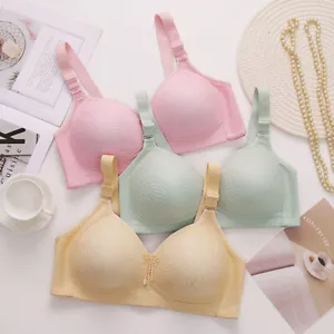 Women Lace Bra Wireless Brassiere Push Up Bra Seamless Bralette Tops Lingerie - Picture 1 of 15