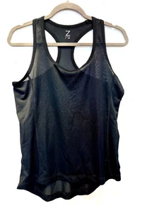 Zella schwarzes Mesh Racerback Work Out Tank Top Größe S - Bild 1 von 9
