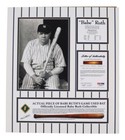 Babe Ruth Yankees Custom Matted Game-Used Baseball Bat Piece Display (PSA)
