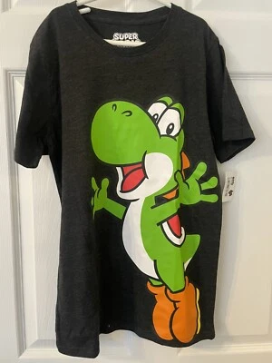Kids super mario yoshi black shirt sleeve tshirt new size XL - Image 1 of 4