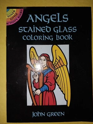 SET OF 3 John GreenAngels Stained Glass Coloring Book (Dover Foto 1 de 3
