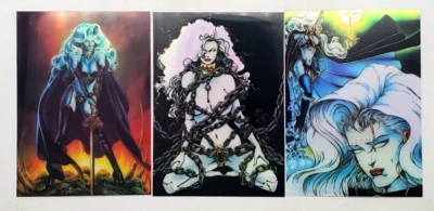 Lady Death Chromium Clear Chase Cards Series 2 C2,C3,C4  Brian Pulido Chaos 1995 - Image 1 of 4