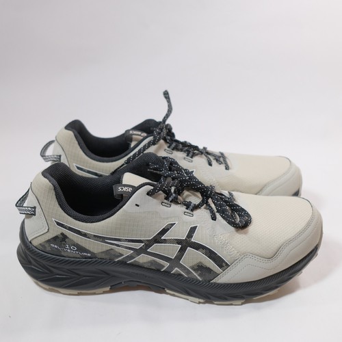 ASICS GEL Venture 10 Running Light Taupe Nero Uomo Taglia 14 *NO SOLETTE
