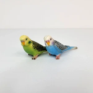 Schleich Blue and Green Parakeets Budgie 2002 Wildlife Bird Figurines Set of 2 - Picture 1 of 16
