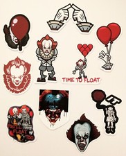 It. Stephen King's, IT. Scary Horror Movie. Clown. Art Stickers. Set Of 10. (E)