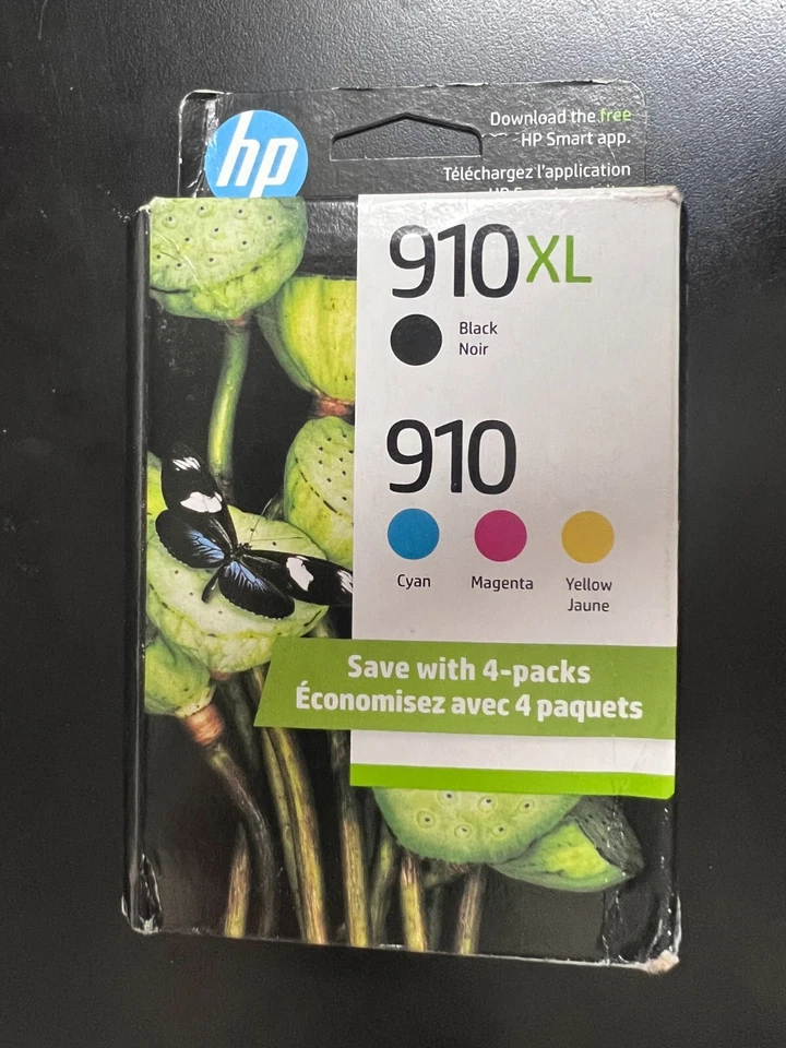 HP 3JB41AN 910XL/910 4 Pieces Ink Cartidges - Black/Cyan/Magenta/Yellow