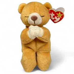 Ty Original Beanie Baby 4213 Hope the Praying Bear Tush & Swing RARO, ERRORI ETICHETTA - Foto 1 di 13