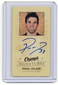 2009-10 Upper Deck Champ's Auto Signatures Mini Autograph Pascal Leclaire