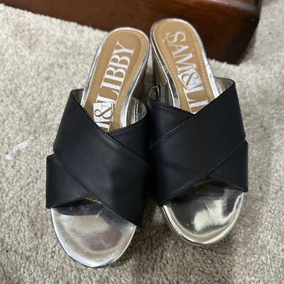 Sandalias de plataforma Sam & Libby entrecorcho cruzado con cuña para mujer talla 6,5 Foto 1 de 4