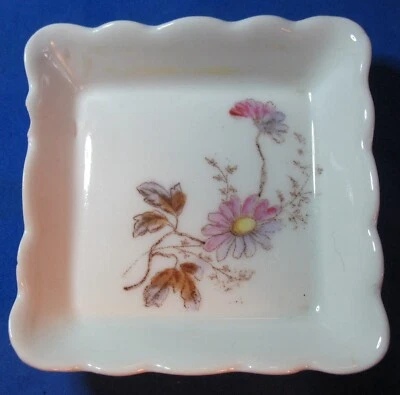 Viena Leonard Cuadrado Semi Porcelana Floral Mantequilla Pat Austria Foto 1 de 4