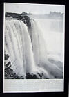 Antique 1895 Photo Print From A 1896 Damaged Book  Niagra Falls   U.S.A - Canada