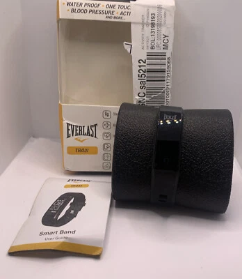 Everlast TR031 Unisex Black Silicone Blood Pressure & HR Activity Tracker QU74 - Image 1 of 4