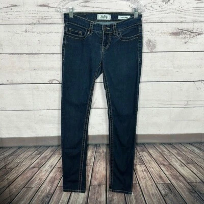 Daytrip Jeans Womens 26 Blue Scorpio Skinny Stretch Midrise Rhinestone Bling - Image 1 of 4