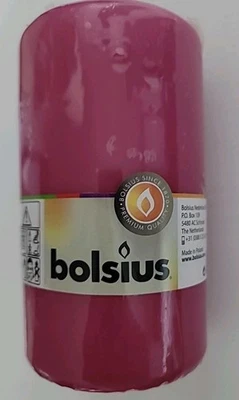 Velas Pilar Rústicas Flor Rosa Hechas en Polonia Rosa Foto 1 de 2