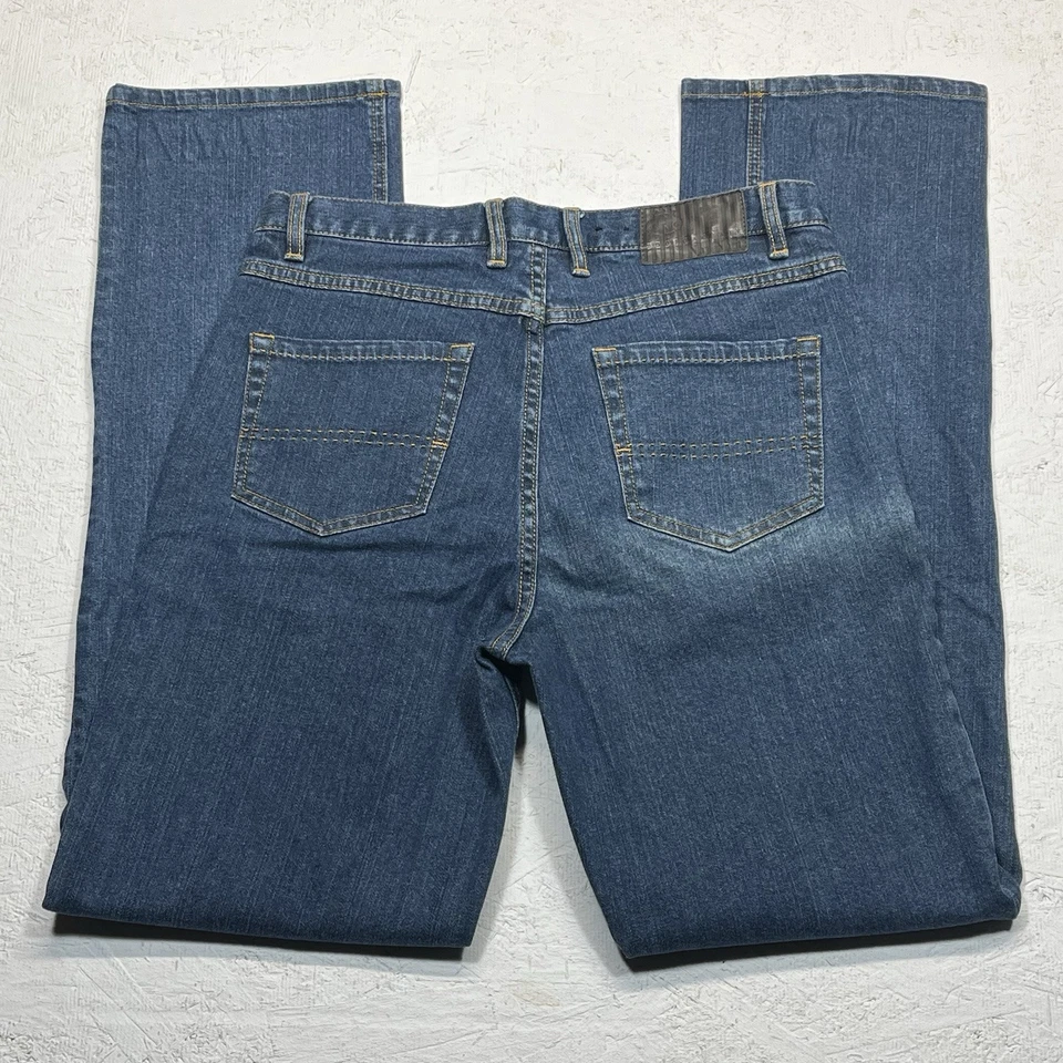Nat Nast Jeans Mens 33x34 Blue Luxury Originals Stretch Dark Wash Denim Straight - Image 1 of 4