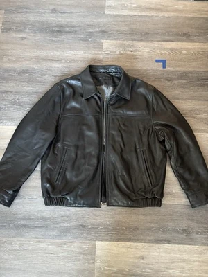 Jhane Barnes 皮革夹克 - 新西兰羊皮 - 46XL - 穿过一次 — 第 1/3 张图片