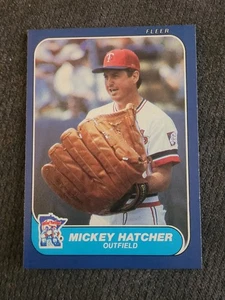 1986 Mickey Hatcher Fleer Baseball #396 Minnesota Twins Big Glove 🤣 NM/MINT 👀 - Bild 1 von 2