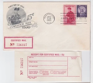 TurtlesTradingPost - Certified Mail  #FA1- FDC 1955 Artcraft Cachet - Picture 1 of 1
