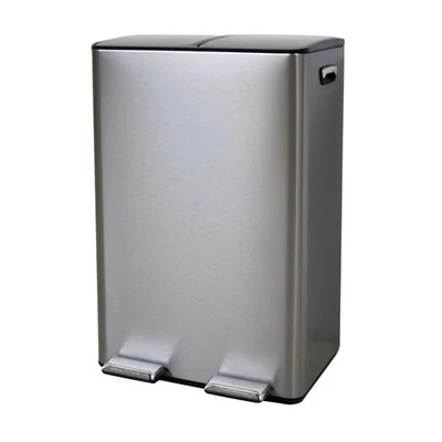 osoltus Doppelmülleimer Abfallsammler 60L. Softclose Edelstahl hoch - Bild 1 von 4