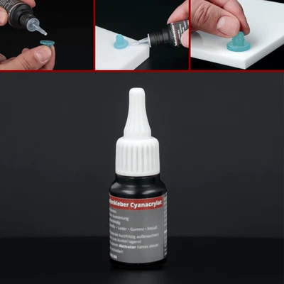 Sekunden Spezial Kleber Kunststoff Metall Gummi 20 ml mittelviskos Cyanacrylat - Bild 1 von 4