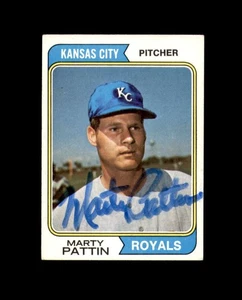 Autografo firmato Marty Pattin 1974 Topps Kansas City Royals - Foto 1 di 2