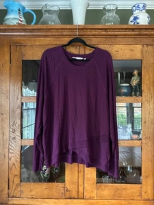 Athleta Criss Cross Sweatshirt 2X Purple/Plum Very good condition - Picture 1 of 5