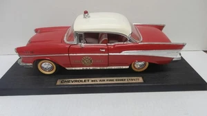 Road Legends 1957 Chevy Bel Air Red Fire Chief 1/18 Scale Diecast Model Car - Picture 1 of 8