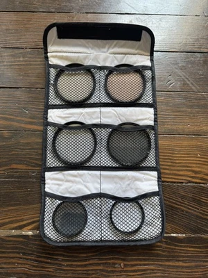 Tiffen 72mm Camera Filters  (4)- UV, Polarizer, 81B, 812, 2x 52mm Filter W/pouch - Image 1 of 4