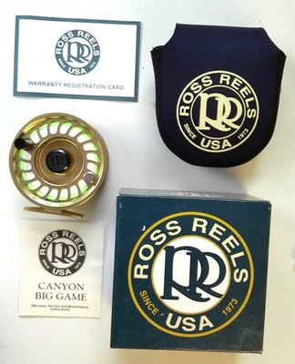 Carrete de mosca Ross BG-5 muy bonito con caja y estuche, y línea desconocida - ¡Impresionante carrete! Foto 1 de 4
