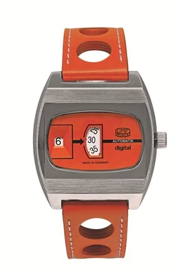 UMF Ruhla Herrenuhr Automatik Scheibenuhr Limited Orange 1434-4 - Bild 1 von 2