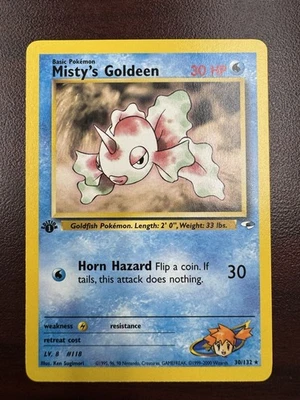 1st Edition Misty’s Goldeen Rare 30/132 - Gym Hero - Pokemon Vintage NM- - Image 1 of 4
