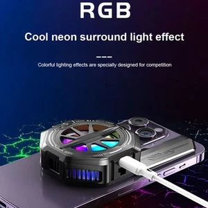 RGB Handy Kühler mit Magnetabsaugung für effiziente Kühlung und Display - Zdjęcie 1 z 12