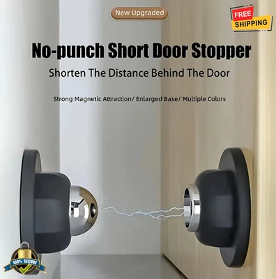 Tapón de puerta de silicona magnético fuerte silencioso soporte de succión anticolisión Foto 1 de 4