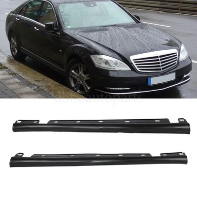 Pair Side Skirts for Mercedes Benz S-Class 2007-13 W221 S63 S550 S600 AMG Style Foto 1 de 4