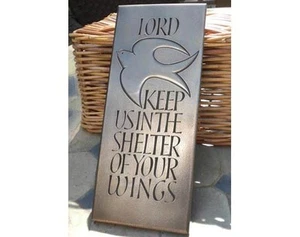 Lord Keep Us in the Shelter of Your Wings Bronze Plaque The Wild Goose Studio - Picture 1 of 1