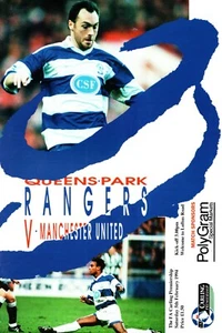 Queens Park Rangers v Manchester United 1993-1994 Premier League 5/2/1994 - Picture 1 of 1