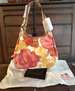 New W Tag Coach F21897 Ashley Multicolored Floral Hobo/Hand Bag Purse Dust Cover - Picture 1 of 9