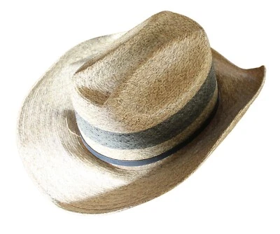 Sombrero vaquero de paja vintage para hombre talla 7 Koko Kooler "Badlander" gris marrón Foto 1 de 4