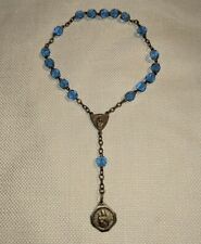 Vintage Rosary Bracelet Blue Beads Beads 