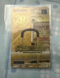 Konami E-Amusement Pass - Amusement IC Card - Gold Card 20th Anniversary Edition - Picture 1 of 1
