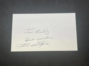 SIGNED IN-PERSON 3X5 INDEX CARD FRED WHITFIELD CLEVELAND INDIANS AUTO NO COA - Picture 1 of 2