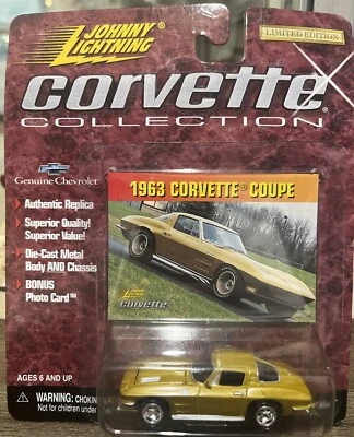 CORVETTE 1963 '63 ORO Y CROMO MAGS 1/64 JOHNNY LIGHTNING CORVETTE COLECCIÓN Foto 1 de 4